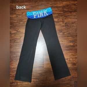 PINK Yoga Polka Dot Lace Pants